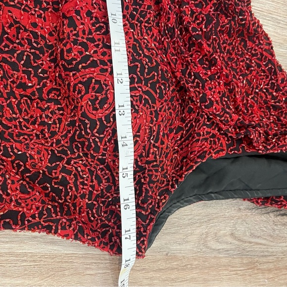 Vtg Andretti Donatello Fully Beaded Silk Blouse Women’s L Black Red Whimsigoth - Picture 5 of 10